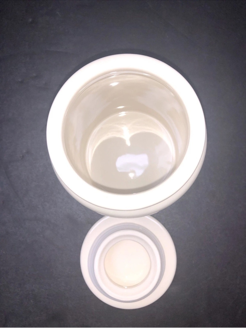 Ceramic White and Black Riley Pattern Kitchen Canister Set - 2 Pieces - Picture 3 of 3